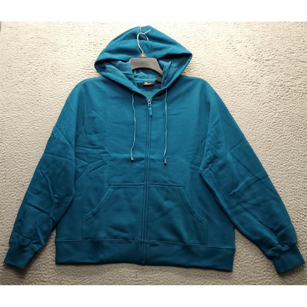 SB Active by St. John's Bay Hoodie Womens Large Blue Fleece-Lined Pouch Pocket
